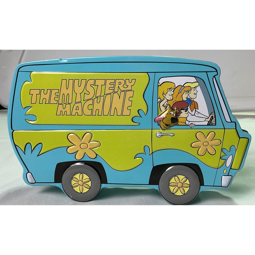 Scooby-Doo Mystery Machine Tin Storage Box Hanna-Barbera 1998 Van Shaped Vintage